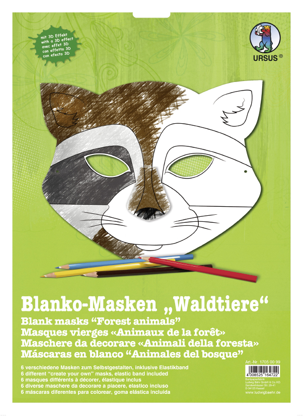 Masques Blanco Animaux de la forêt